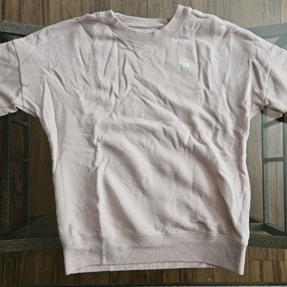 A&F Kids Pink Sweatshirt w/ White Logo
